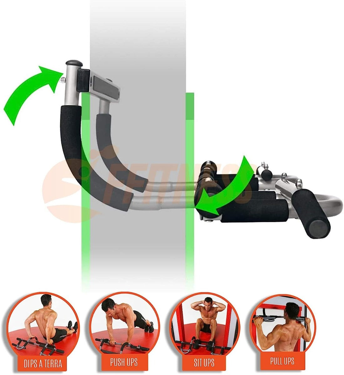 Barra Iron Gym Fitness Sport multifunzione trazioni addominali Sbarra Palestra