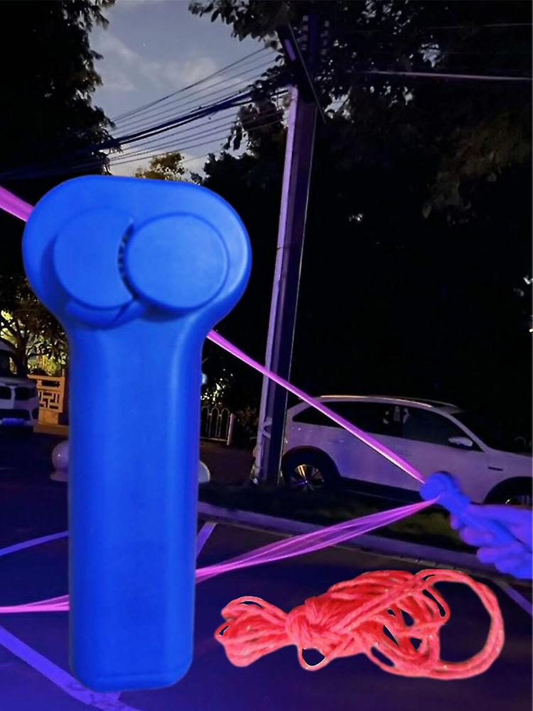 Lanciacorde blu con corda loop viola e anello rosso