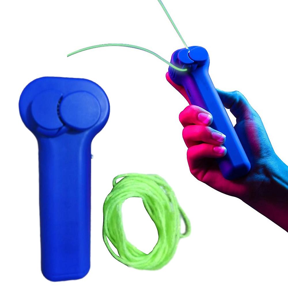 Lanciacorde blu con corda loop verde luminosa al buio