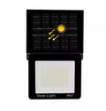 Lampada solare a LED rettangolare nera con pannello integrato e sensore crepuscolare IP67