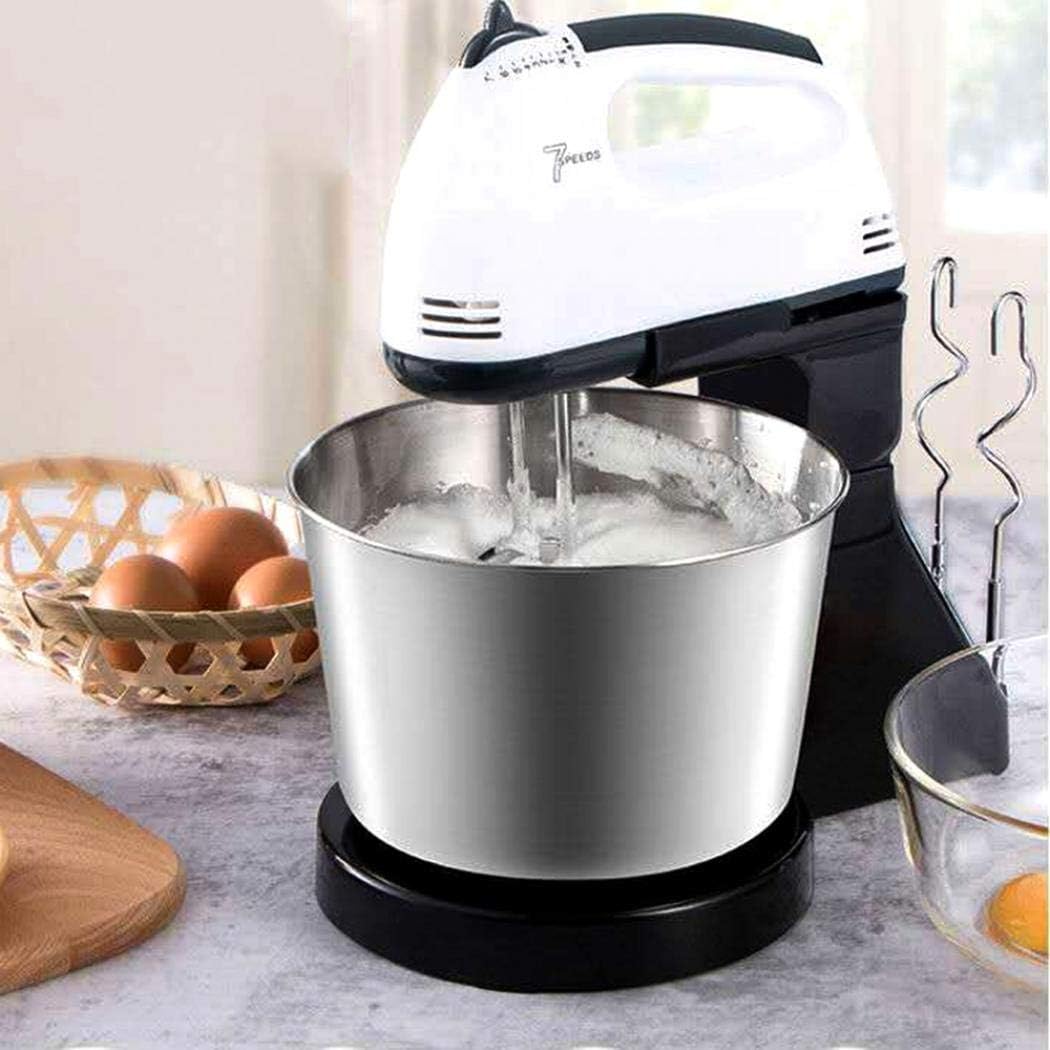 Sbattitore elettrico 2 in 1 con ciotola inox e fruste metalliche