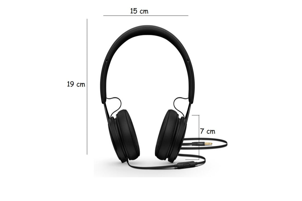 Cuffie gaming nere con microfono; misure 15 cm, 19 cm e 7 cm