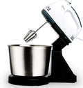 Sbattitore elettrico con fruste e ciotola inox da 2 litri