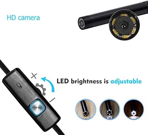 Sonda endoscopica con telecamera HD e LED regolabile sull’impugnatura