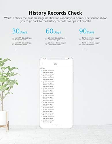 Schermata app cronologia sensore apertura porta/finestra ZigBee