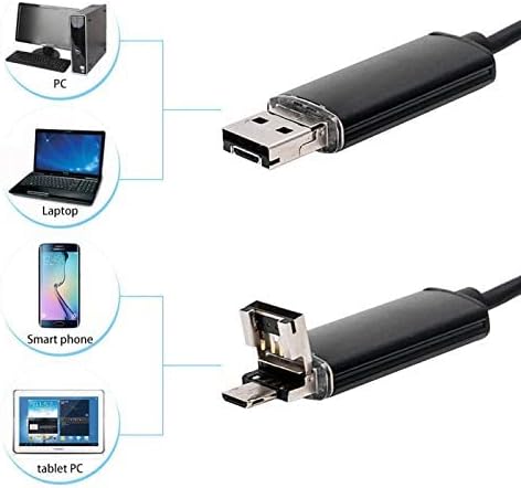 Endoscopio wireless con connettori USB per PC, laptop, smartphone e tablet