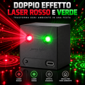 Mini proiettore laser RGB rosso e verde nero con pulsanti e uscita USB-C
