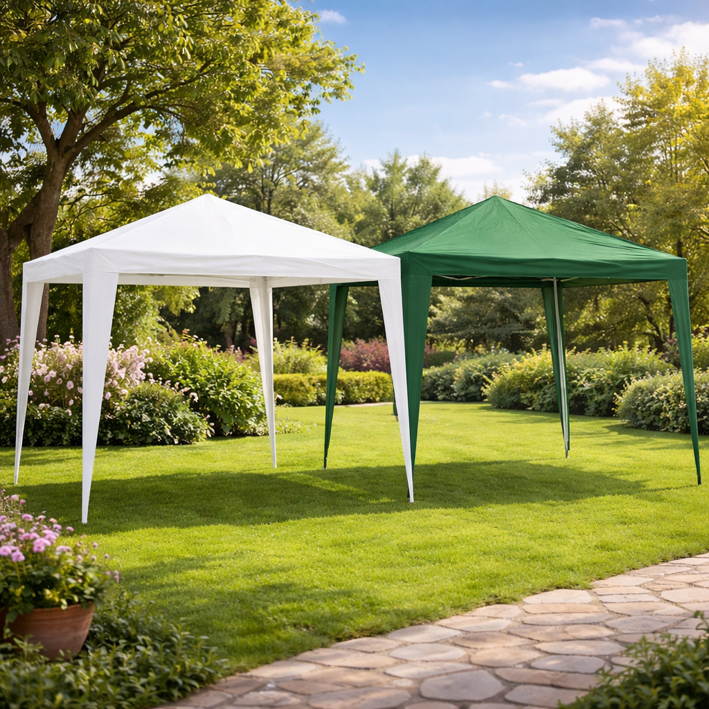 Gazebo 3x3 m da Esterno con Struttura in Ferro e Telo in Polietilene 100g – Altezza 2,45 m – Robusto, Impermeabile, Facile da Montare