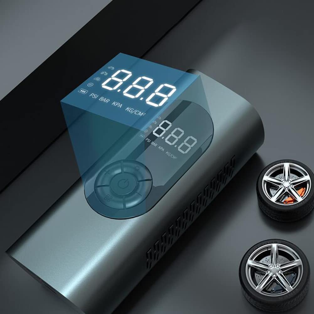 Mini compressore aria portatile auto compressore d'aria elettrica multifunzione con schermo lcd digitale e torcia led alta precisione digitale pneumatici gonfiatore