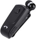 Auricolare Bluetooth senza fili nero con clip e pulsante di controllo grande