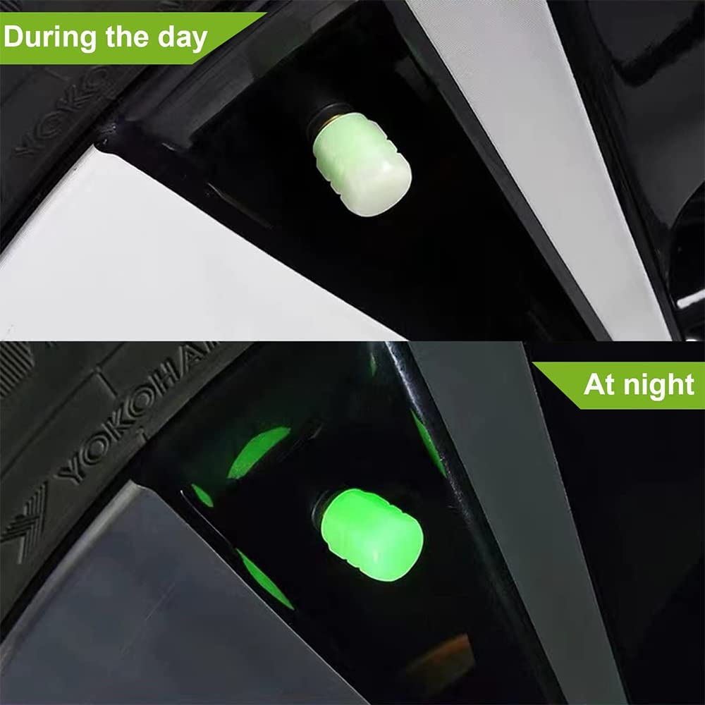 Tappi per valvole auto 10 pezzi per pneumatici fluorescenti per auto tappi per valvole illuminati universali a pressione stabile