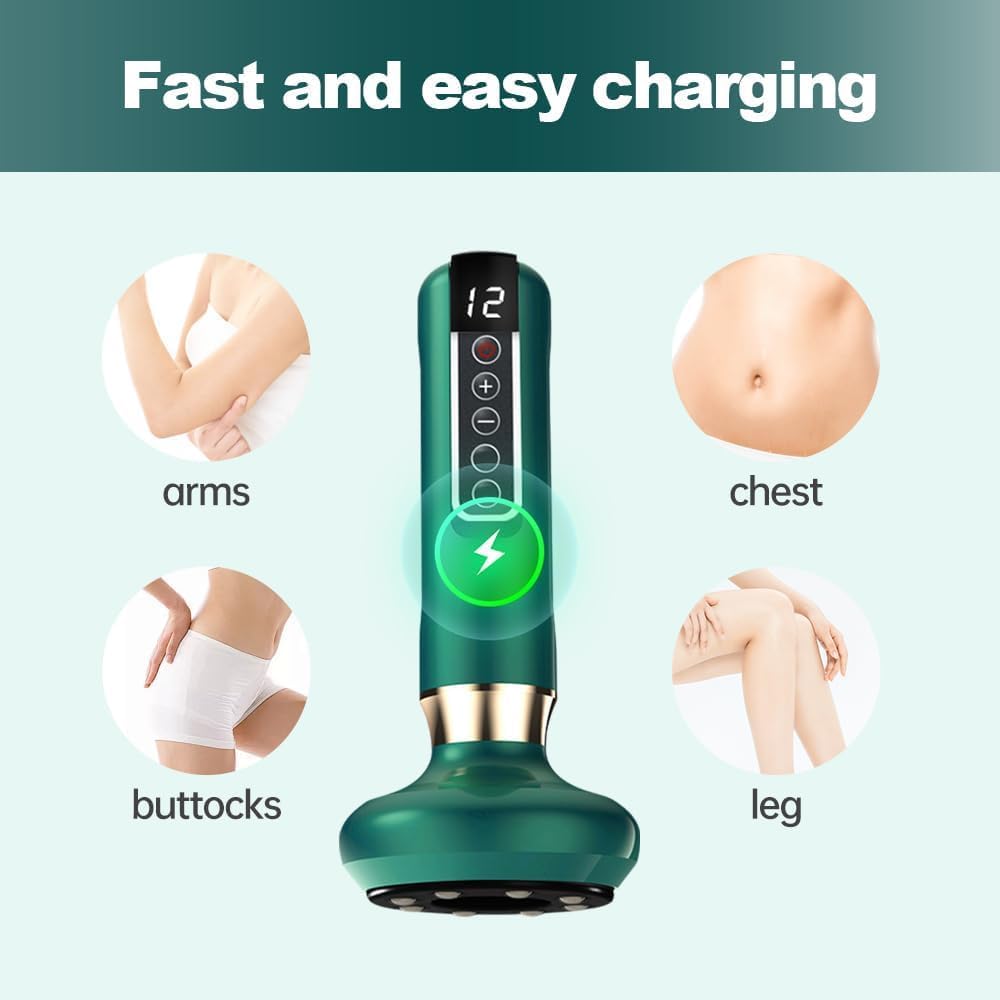 Massaggiatore Anticellulite Elettrico Professionale con Coppettazione a Vuoto, Vibrazione e Infrarossi – Per Gambe, Addome, Glutei