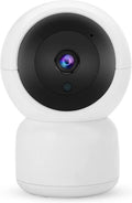 Telecamera WiFi FHD bianca con base sferica e lente frontale nera