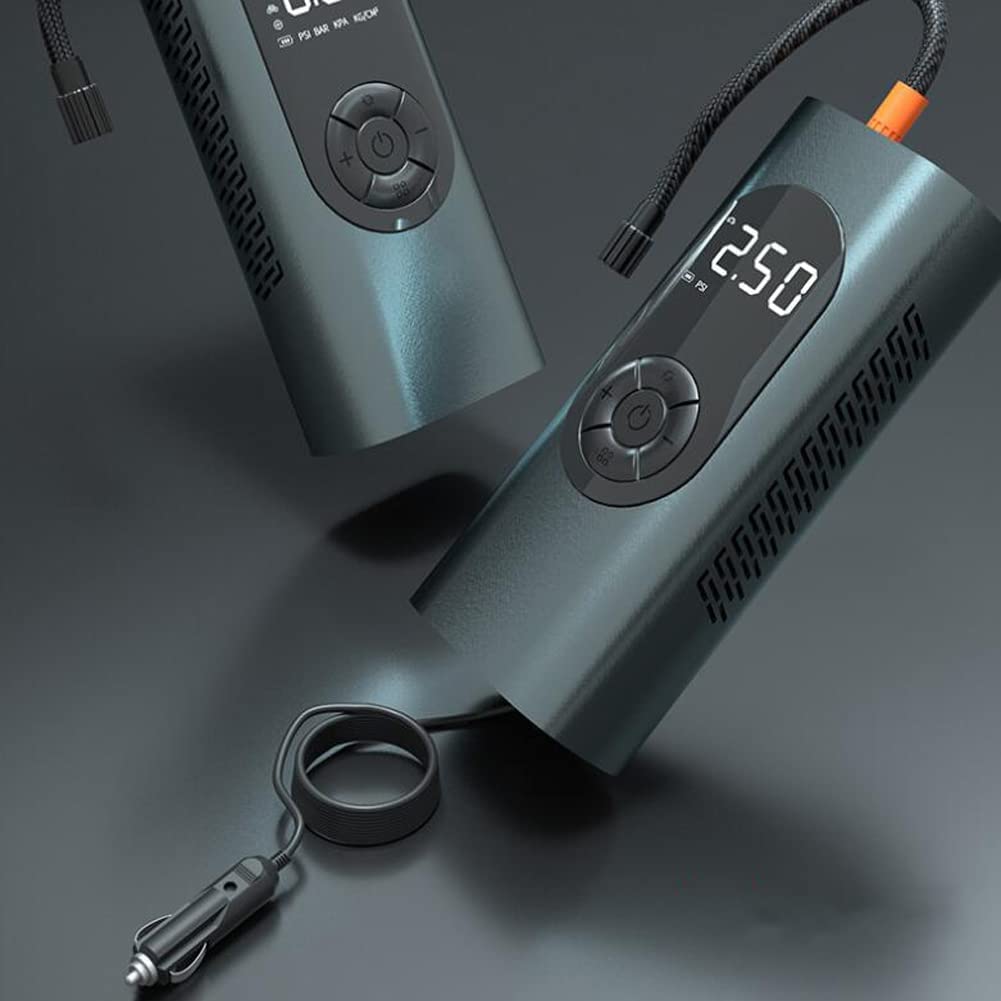 Mini compressore aria portatile auto compressore d'aria elettrica multifunzione con schermo lcd digitale e torcia led alta precisione digitale pneumatici gonfiatore