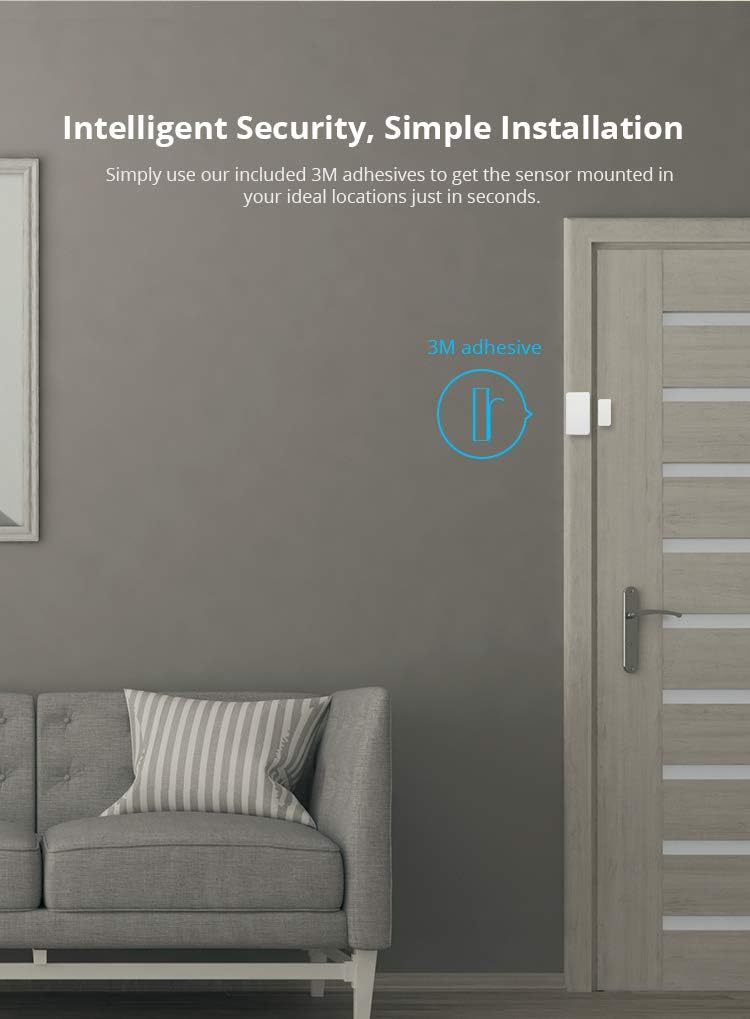 Sensore apertura porta/finestra SONOFF ZigBee con supporto adesivo 3M