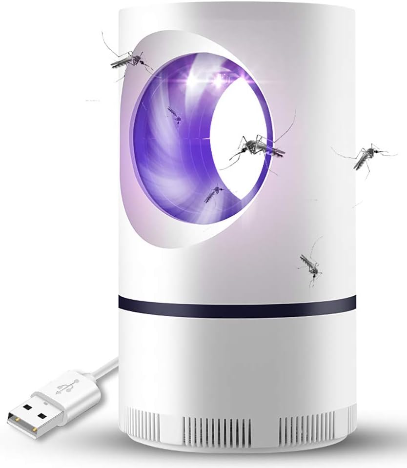 Lampada Antizanzare UV con Aspirazione Silenziosa – Trappola Elettronica USB per Interni