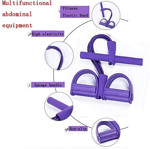 Fascia di Resistenza con Pedale, Banda Elastica Fitness, Banda Elastica Fitness con Pedale per Addome Vita Braccio Gambe, Sit-up, Yoga Stretching, Sports Resistenza Training