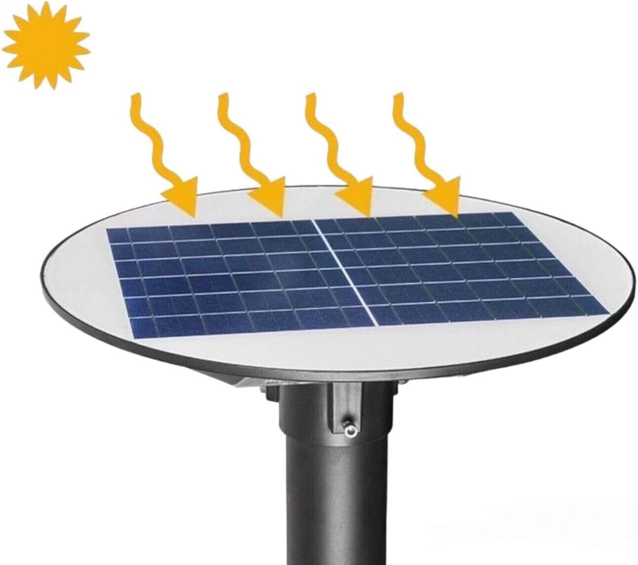 Lampione Solare Stradale a LED 2000W con Telecomando - Design UFO e Pannello Solare Integrato