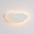 Applique LED rotondo da parete con due anelli sovrapposti, luce calda