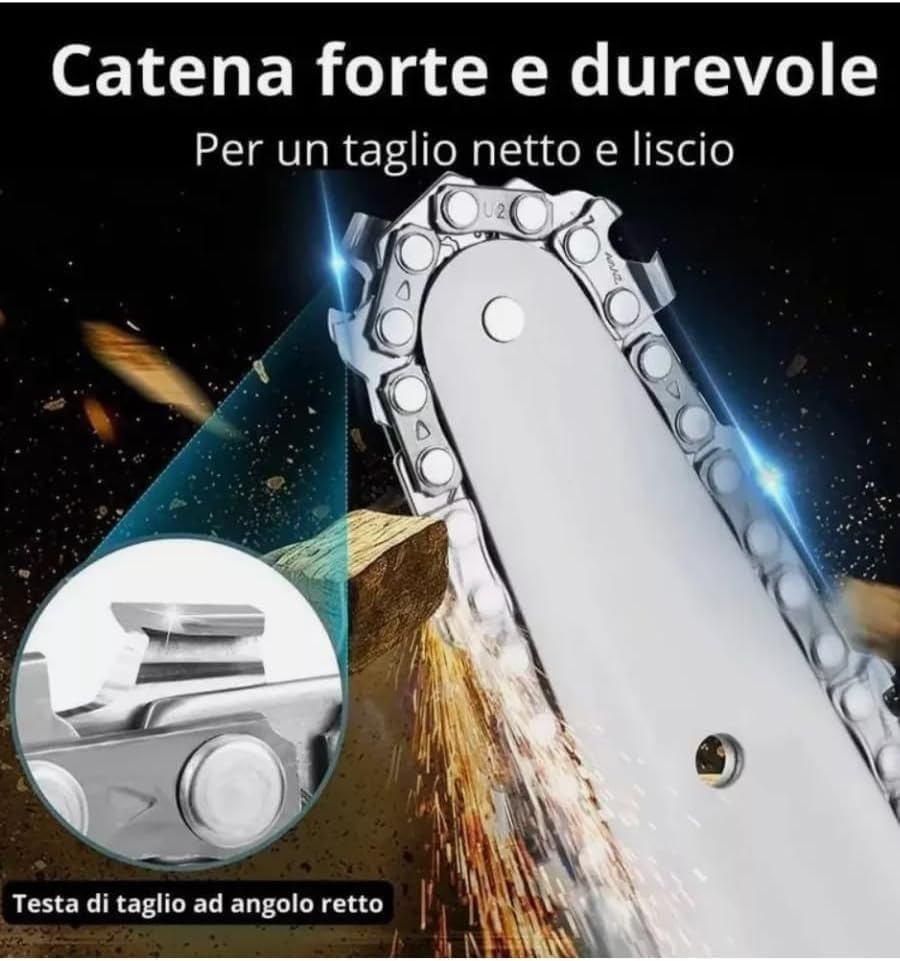 Set Potatura 2 in 1 con Motosega e Forbici a Batteria –2 batterie da 48V, Lama da 6", Valigetta Inclusa