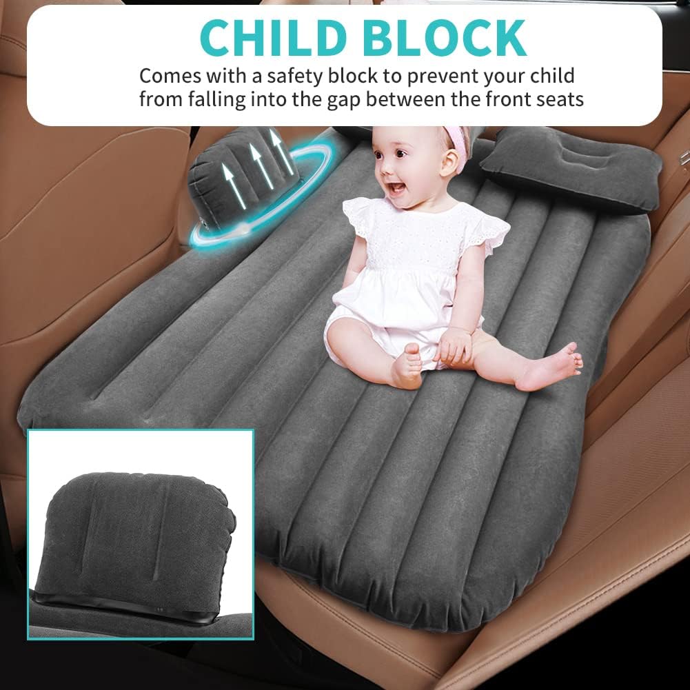 Letto Gonfiabile per Auto con Pompa Integrata, Ideale per Viaggi, Campeggio e Relax in Auto