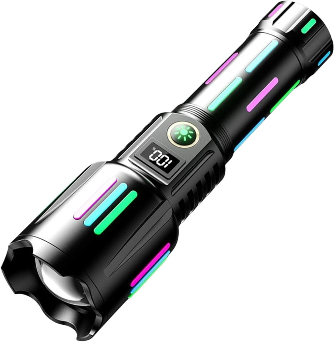 Torcia elettrica LED potente, zoom regolabile, impermeabile, ideale per campeggio e uso esterno