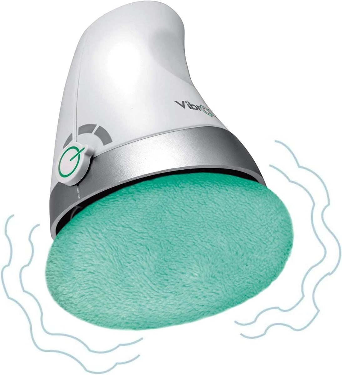 Massaggiatore manuale vibro con cuscinetto verde acqua intercambiabile