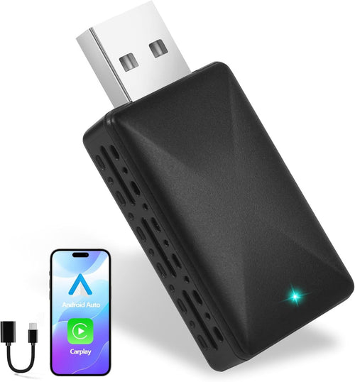 Adattatore wireless 2 in 1 nero con connettore USB e spia luminosa
