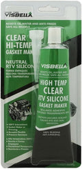 Sigillante RTV siliconico trasparente ad alta temperatura, flacone verde con tappo bianco