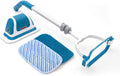 Lavasuperfici elettrico ricaricabile 2 in 1 con panno blu in microfibra e testina