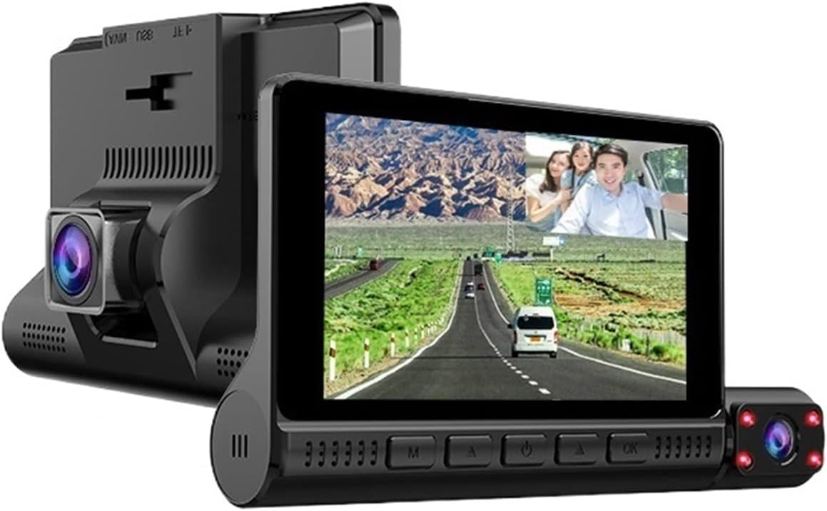 Videoregistratore a specchio per auto con schermo touch e telecamera anteriore