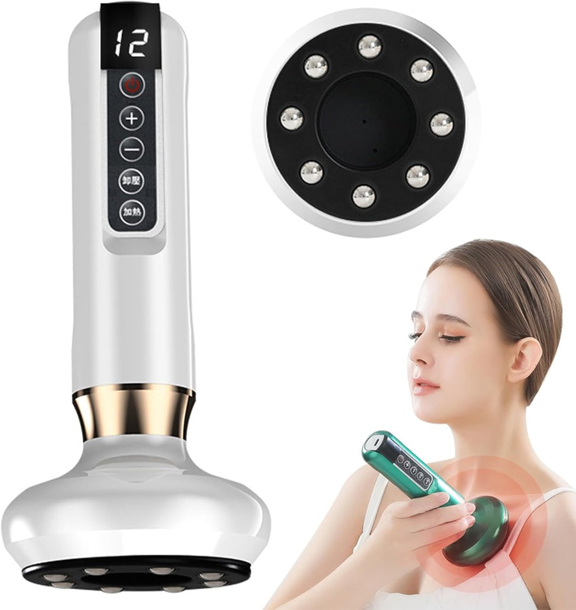 Massaggiatore Anticellulite Elettrico Professionale con Coppettazione a Vuoto, Vibrazione e Infrarossi – Per Gambe, Addome, Glutei