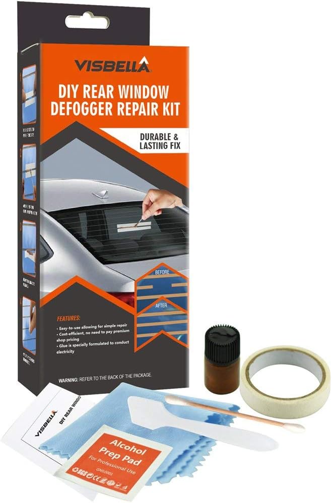 Kit riparazione sbrinatore lunotto posteriore Visbella con accessori e nastro adesivo