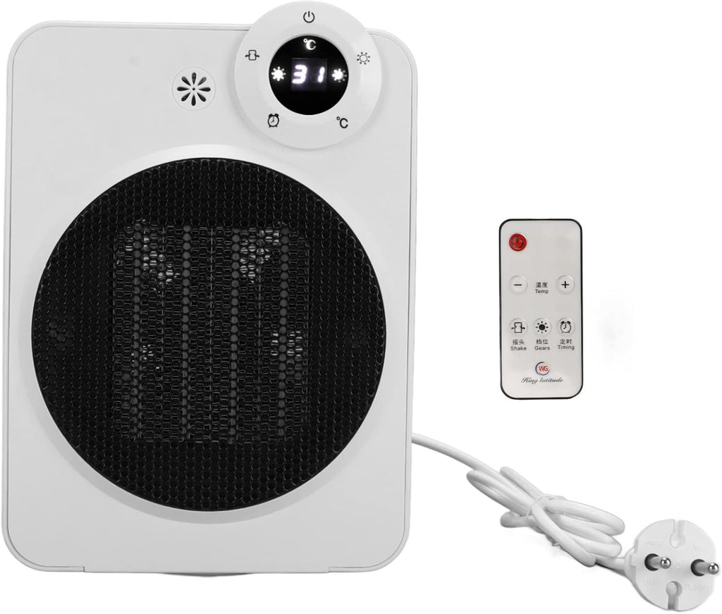 Riscaldatore per cuccia animali domestici bianco con display e telecomando