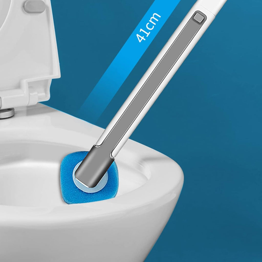 Testina blu da 4 cm su asta della spazzola WC