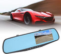 Specchietto retrovisore digitale con display azzurro e cornice nera