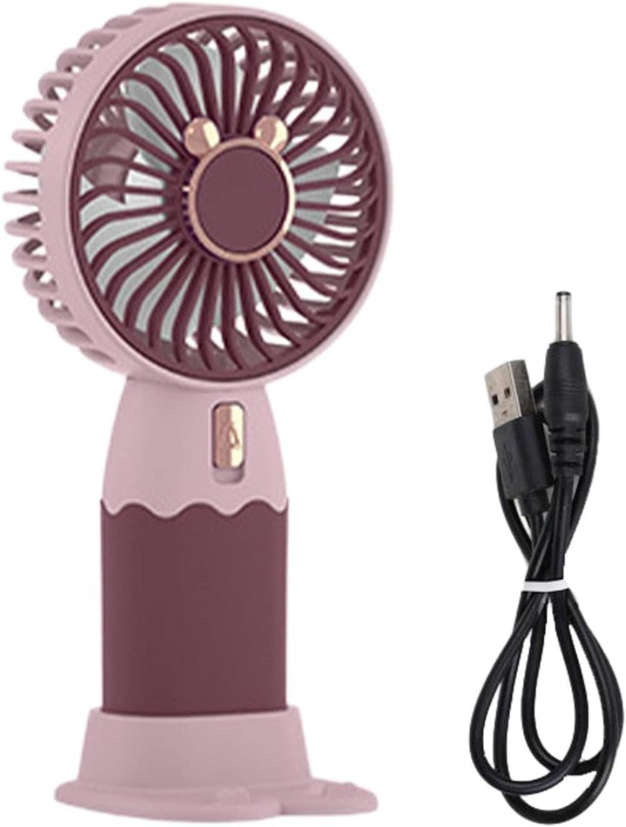 Ventola da Viaggio con Supporto per Telefono – Mini Ventilatore da Scrivania Portatile, Compatto, Rinfrescante per Casa e Ufficio