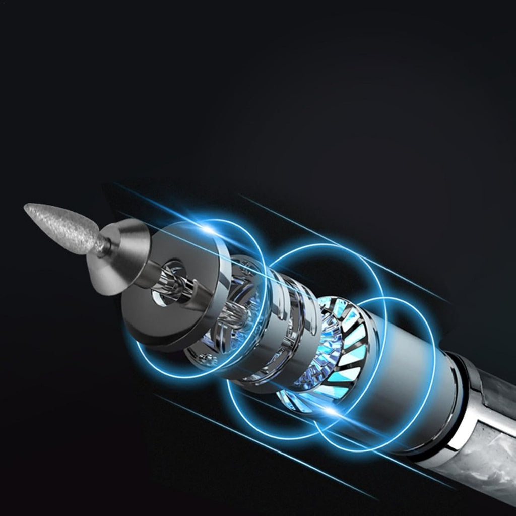 Lima elettrica per unghie con testine rotanti e luce LED blu
