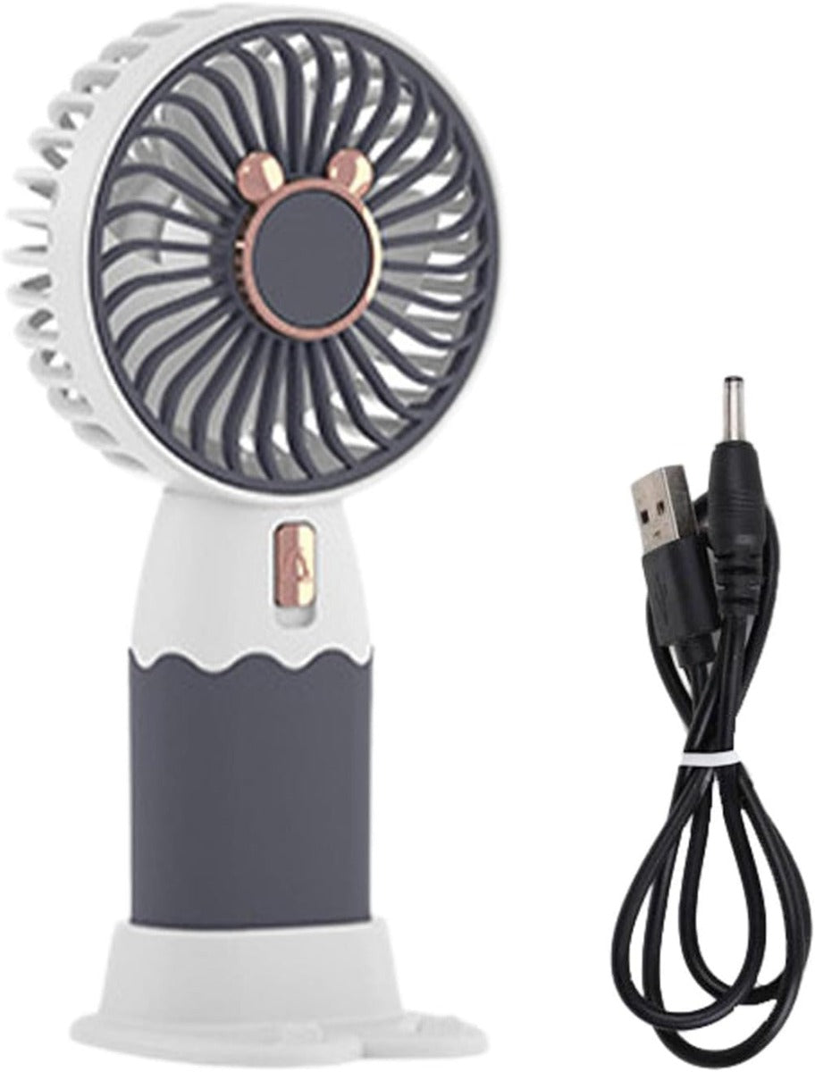 Ventola da Viaggio con Supporto per Telefono – Mini Ventilatore da Scrivania Portatile, Compatto, Rinfrescante per Casa e Ufficio