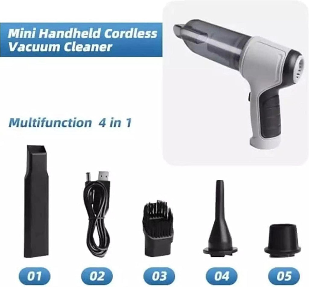 Aspirapolvere portatile senza fili con accessori e batteria ricaricabile, set 4 in 1