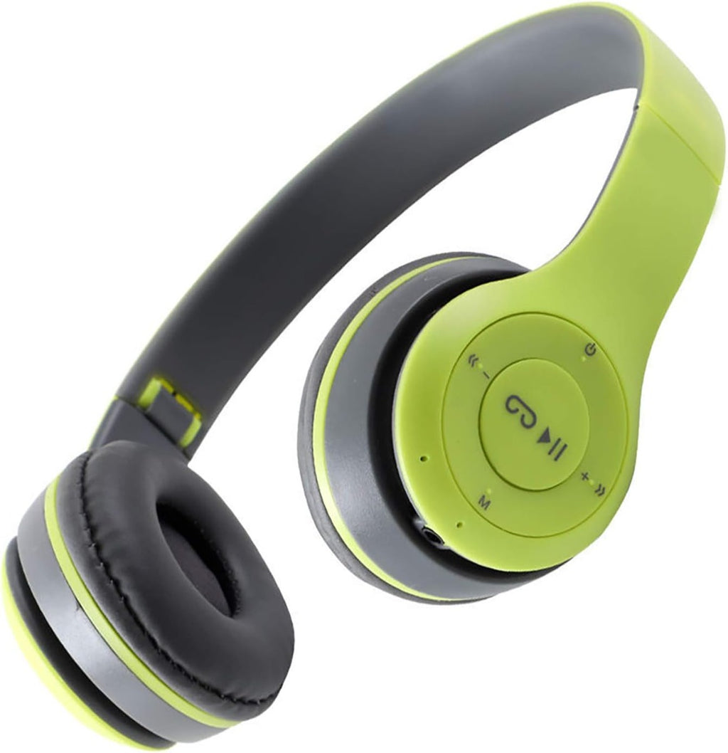 Cuffie wireless P47 verde lime con pad nere e asta nera