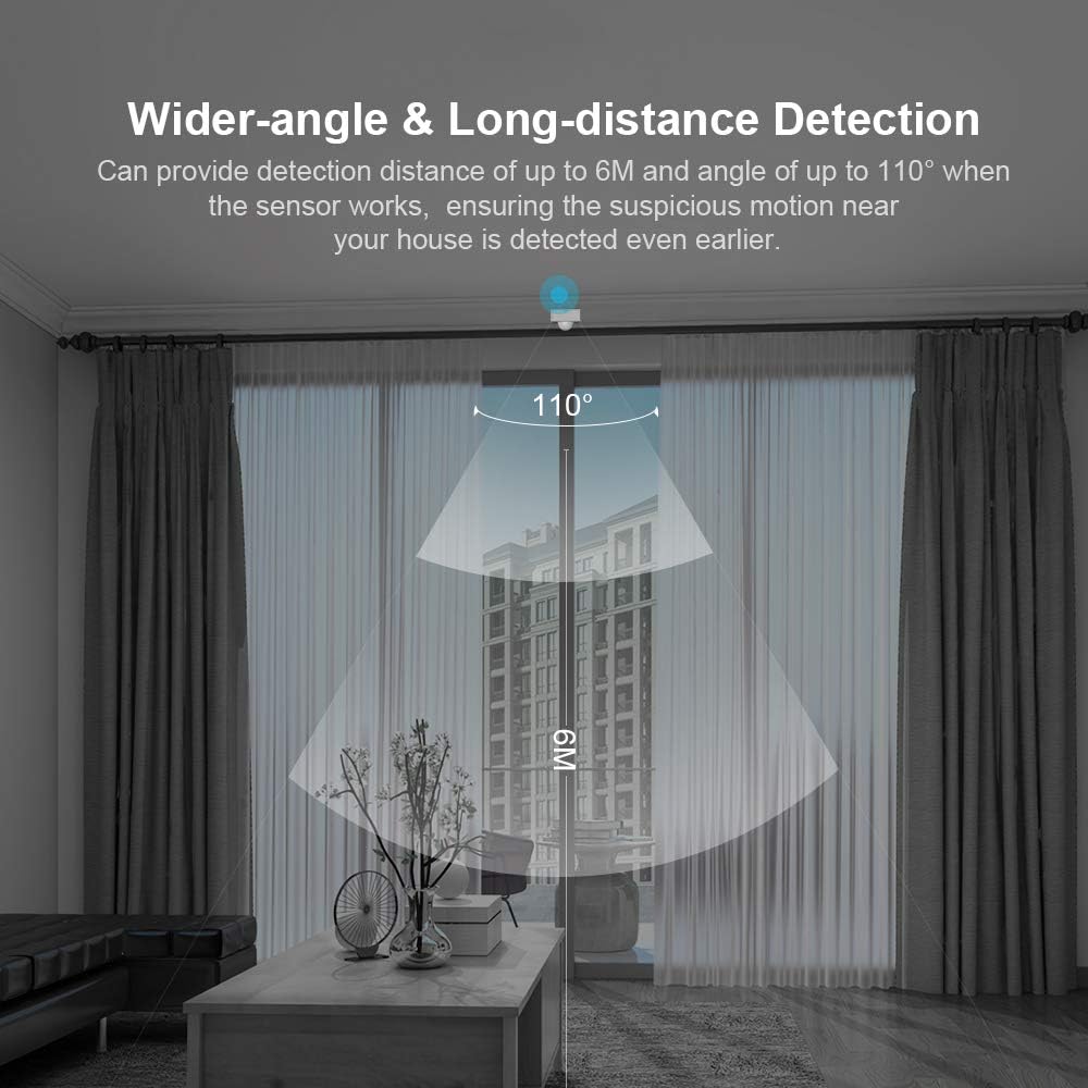 Sensore di movimento ZigBee con lente circolare e indicatore di rilevamento
