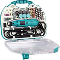 Mini smerigliatrice elettrica teal con valigetta accessori e utensile rotativo