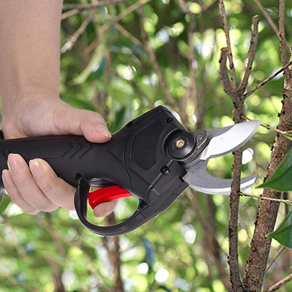 Forbici Cesoie da potatura elettriche 48V con 2 batterie ricaricabili e valigetta – Taglio fino a 25 mm