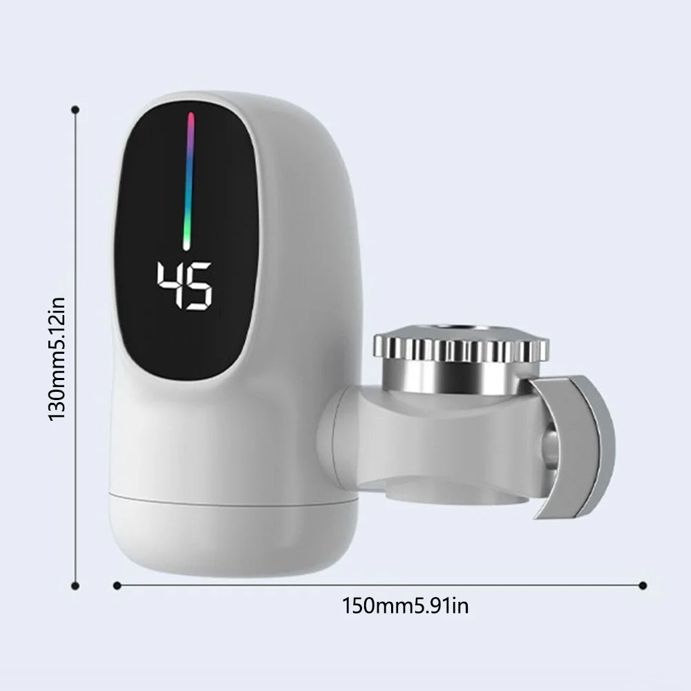 Scaldabagno Elettrico Istantaneo 3000W con Rubinetto e Display Digitale – Riscaldamento in 3 Secondi per Cucina e Bagno