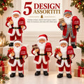 Set di 5 Babbi Natale in rosso con casetta postale e cartelline “LETTERS TO SANTA”