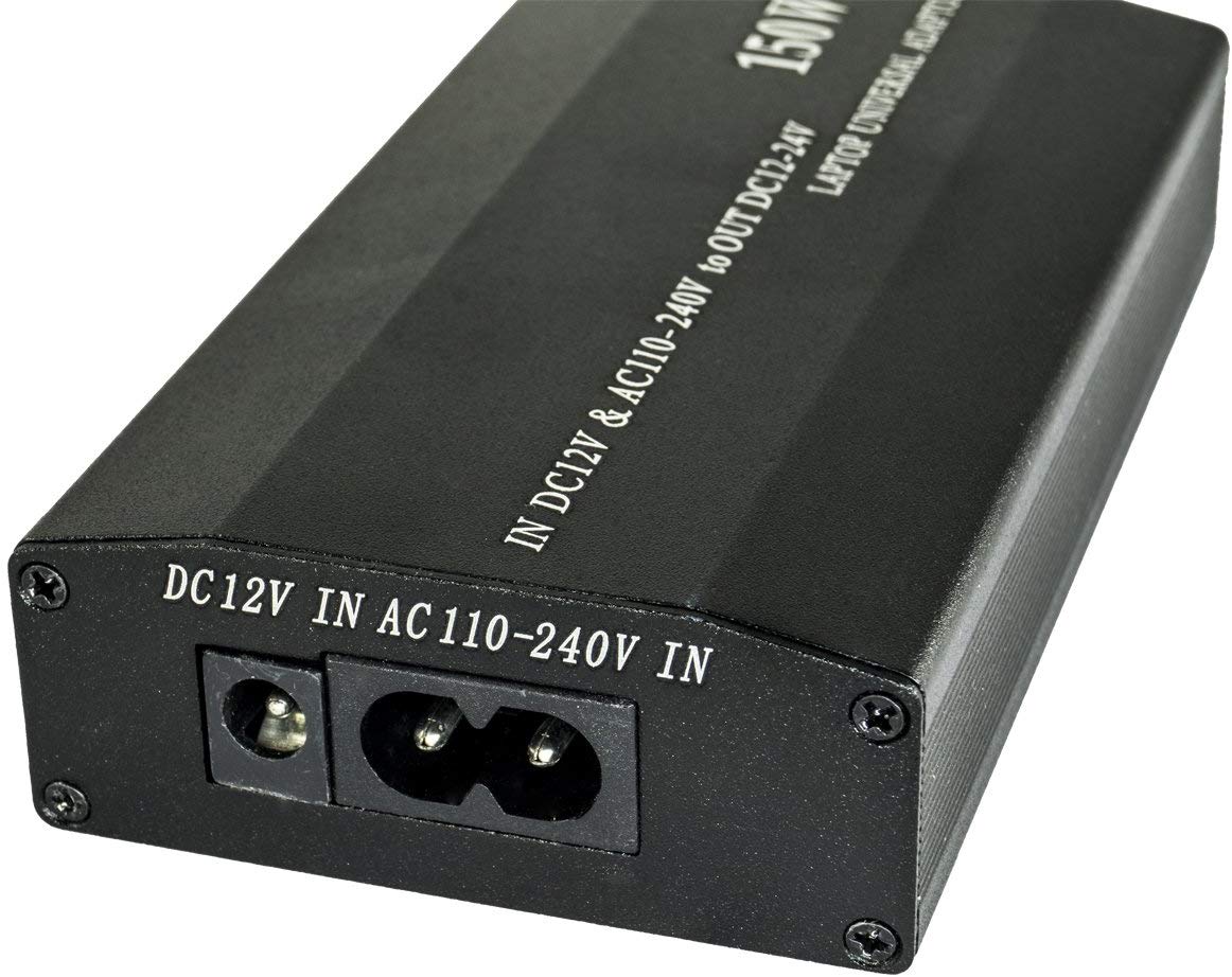 Alimentatore auto con ingresso DC12 e AC 110–240V, porta di alimentazione
