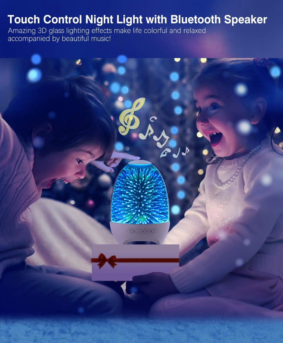 Lampada notturna LED RGB a goccia bianca, luce blu con raggi luminosi