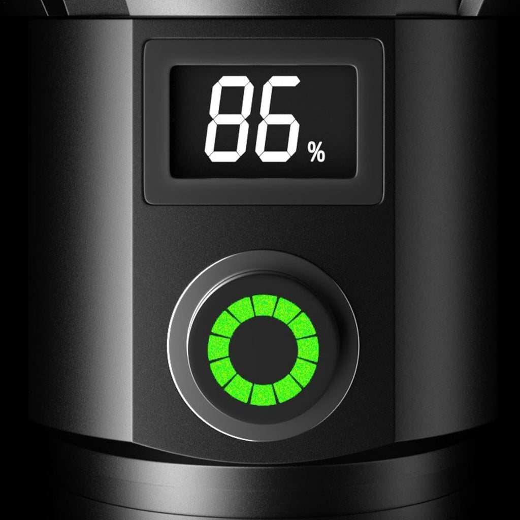 Torcia elettrica LED potente, zoom regolabile, impermeabile, ideale per campeggio e uso esterno