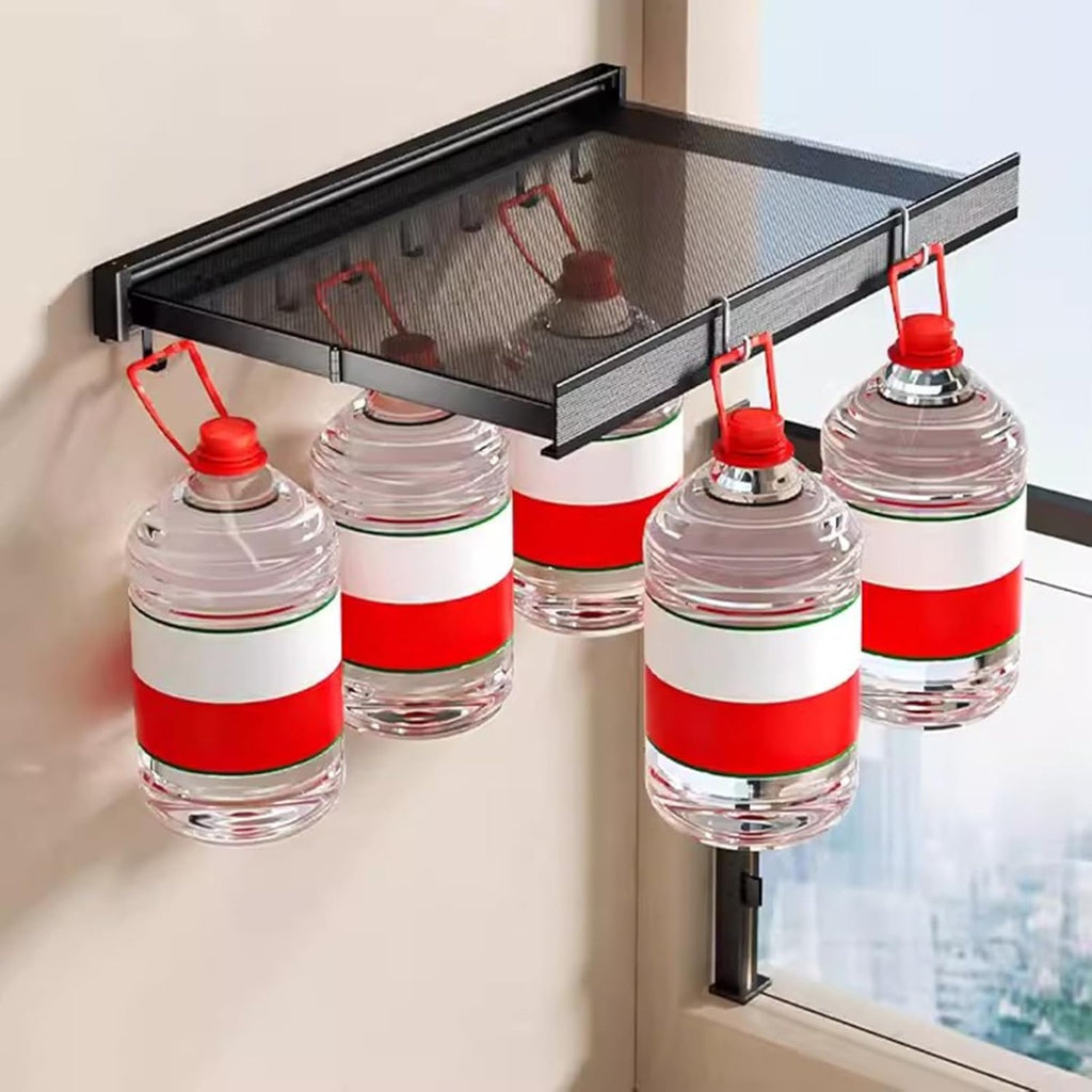 Stendibiancheria da Parete Pieghevole Salvaspazio con Rete Traspirante e 6 Ganci – Design Retrattile in Alluminio Antiruggine, per Interno ed Esterno
